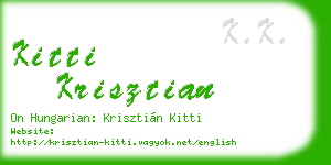 kitti krisztian business card